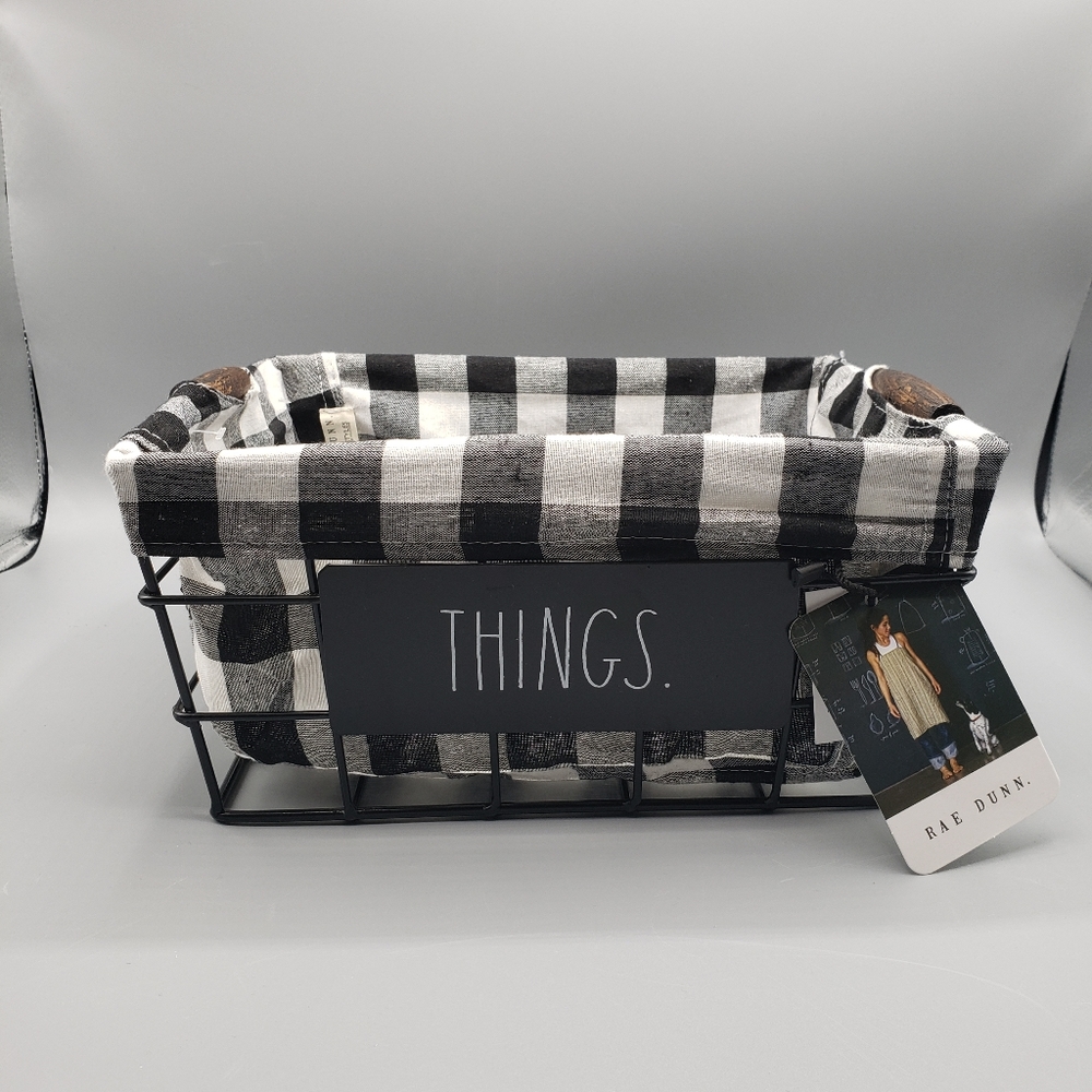 Rae Dunn THINGS wire and cloth basket